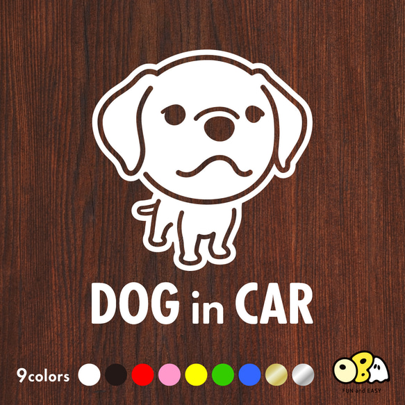 DOG IN CAR/ラブラドールレトリバーA カッティングステッカー KIDS IN・BABY IN・SAFETY 1枚目の画像