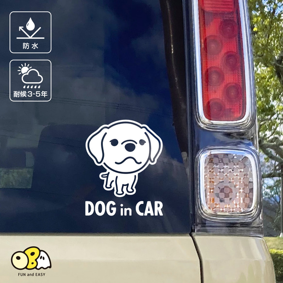 DOG IN CAR/ラブラドールレトリバーA カッティングステッカー KIDS IN・BABY IN・SAFETY 2枚目の画像