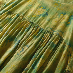 夏のワンピース、綿麻ワンピース、綿麻ロング丈スカート、コットンリネンワンピース 2枚目の画像