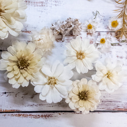 [送料無料]プリザの花箱✿Sweet Cream 花材セット 詰め合わせ プリザーブドフラワー ドライフラワー 3枚目の画像