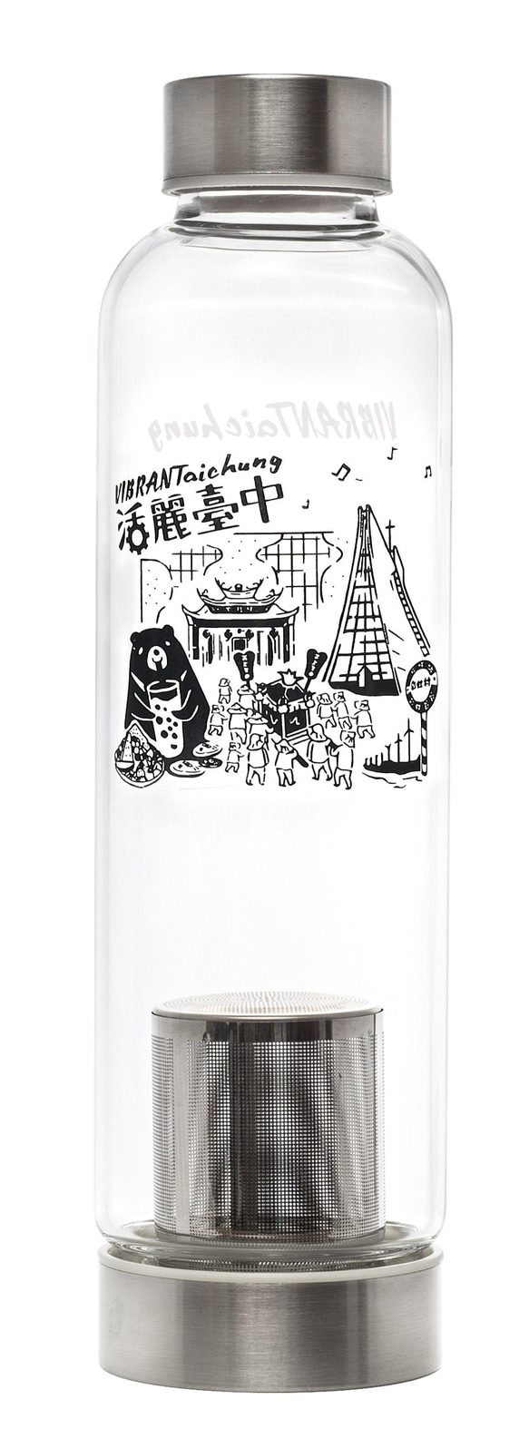 環保水瓶 台灣熊好-城市系列茶飲瓶 550mlトップ＆ボトム両開閉型ドリンクボトル 第11張的照片