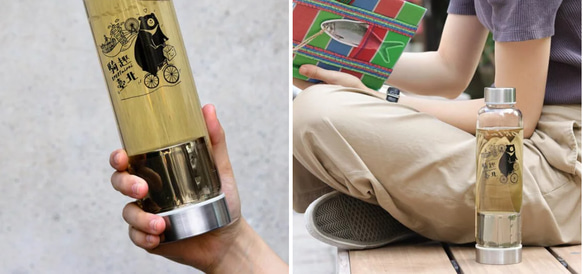 環保水瓶 台灣熊好-城市系列茶飲瓶 550mlトップ＆ボトム両開閉型ドリンクボトル 第2張的照片