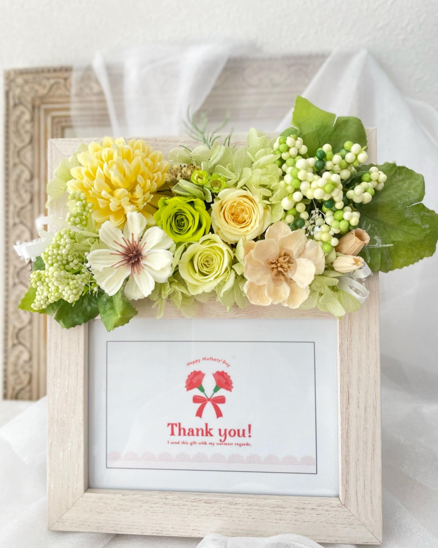 ちえ様ご確認用♪プリザーブドフラワー アレンジ フォトフレーム フォトフレーム プリザーブドフラワーアレンジ 写真立て 額縁に