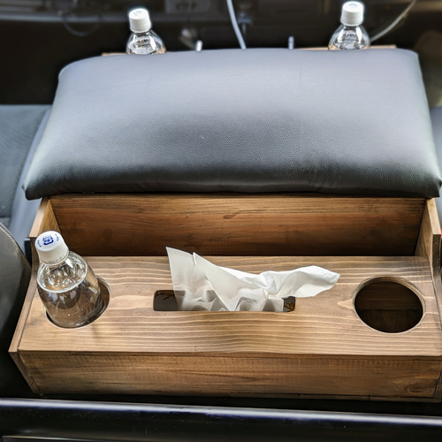 ハイエース センターコンソールボックス アンティークブラウン ワイド