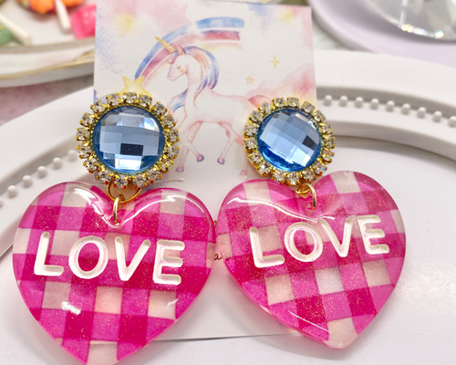 Pink Candy♡ハート型キーリング4点set♡ d538c56860e28edeec1ea8eb6fe400