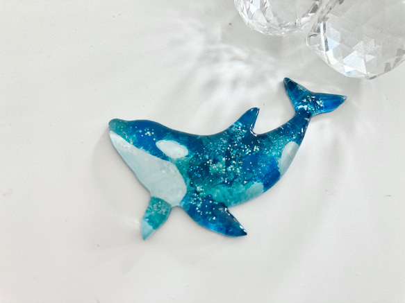 シャチのブローチ【2023 新作】☆受注製作☆ 帯留め変更OK ブローチ