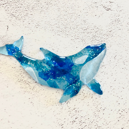 シャチのブローチ【2023 新作】☆受注製作☆ 帯留め変更OK