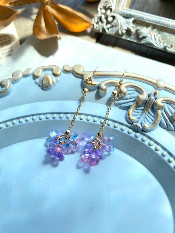 紫陽花の耳飾り 2枚目の画像