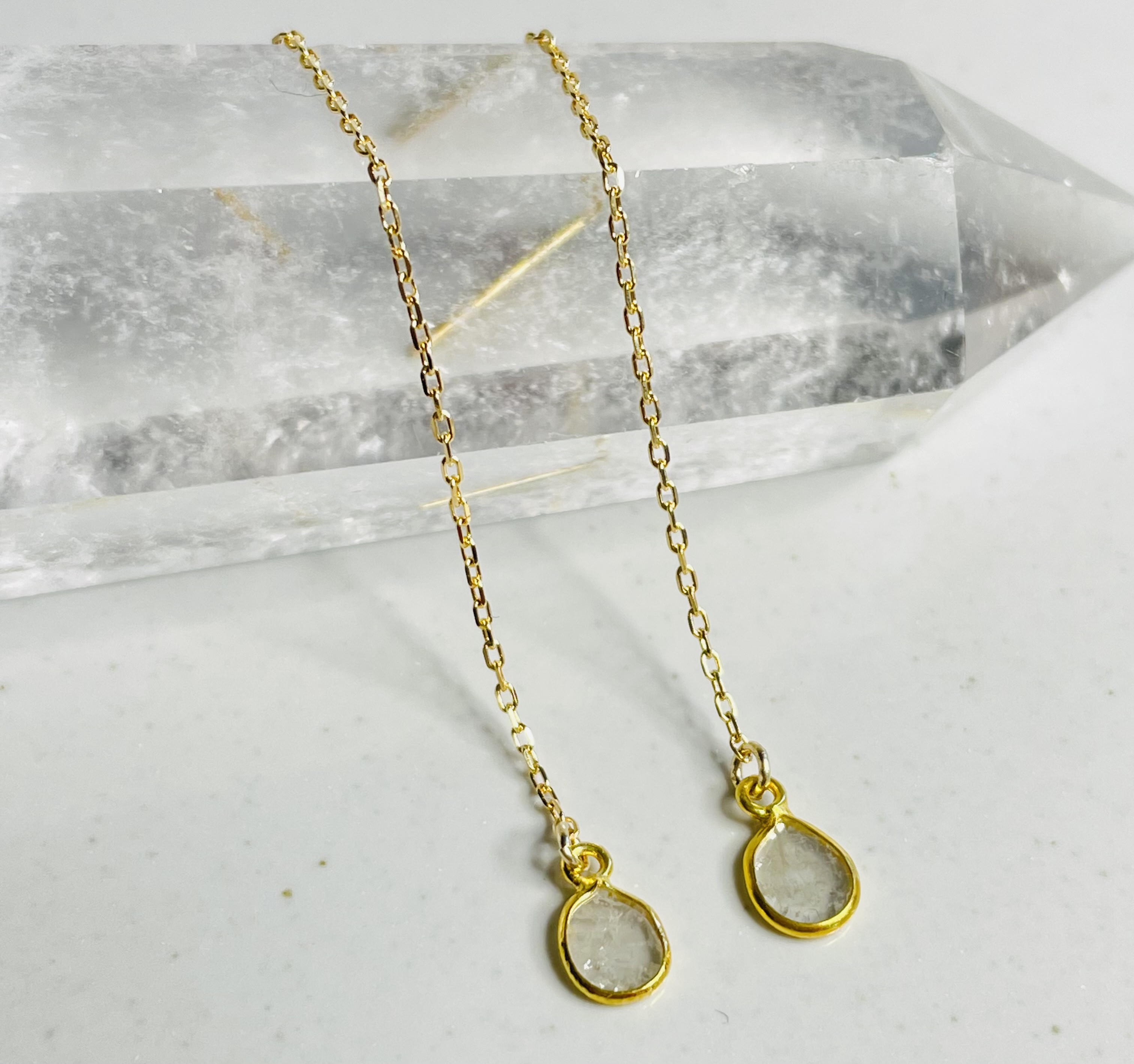 k18 スライスダイヤモンド ピアス 誕生石 母の日 ピアス（フック