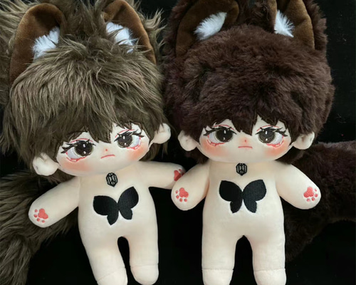 数量限定　レア　獣耳ミミ　紫瞳　オオカミ　20cm ぬいぐるみ　SHOTO Amazon.co.jp: ドール 本体 獣耳 ケモミミ TWVX : おもちゃ