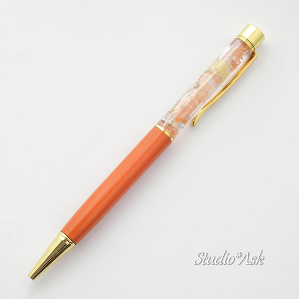 ボールペン クロス オレンジ＆丸玉オレンジ 替え芯1本付き a-52 4枚目の画像