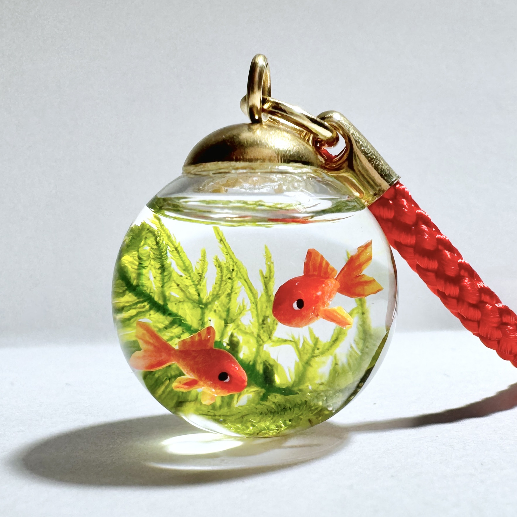 帯飾り　「金魚切子」　根付　ストラップ　キーホルダー 帯飾り 「金魚切子」 根付 ストラップ キーホルダー 【公式通販】