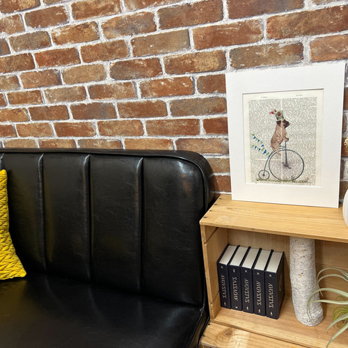 1800年代の英国古書一点ものデザインアート パグ イラスト DESIGNERS