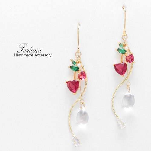 Cherry(1049) ピアス/イヤリング/ノンホールピアス/樹脂ピアス ピアス 