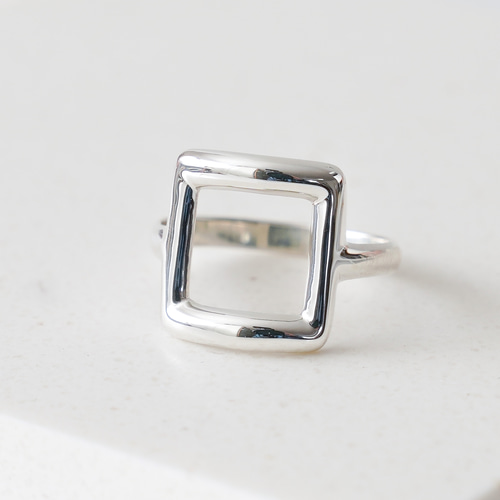 フレームスクエアリング シルバー《送料無料》PY-351 指輪・リング