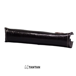 ファスナー付本革ペンケース 本革 牛革 おしゃれ シンプル かわいい 筆箱 三角 ブランド 日本製 L.C.TANTAN 4枚目の画像
