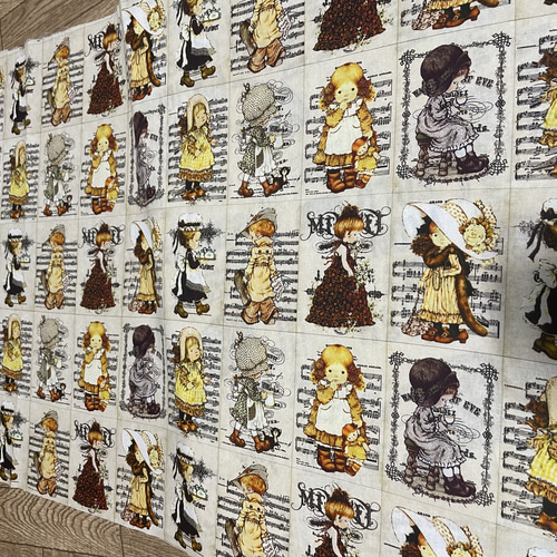 ✧*。レトロガール3 懐かしい生地 約45×110 生地 brown3104 通販