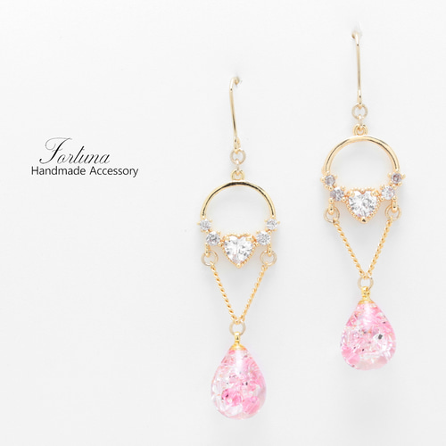 ゆらり雫~4color~(1055) ピアス/イヤリング/ノンホールピアス/樹脂 