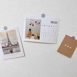 ハガキ 卓上 開始月が選べる 光沢紙 【C】 写真入り 2024年カレンダー カレンダー 子供 ペット プレゼント 6枚目の画像