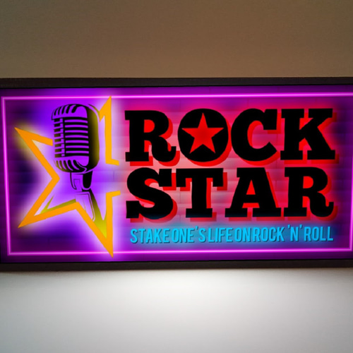 ロックスター ライブ ボーカル マイク ROCK ロックンロール サイン