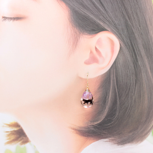 藤と猫(1082) ピアス/イヤリング/ノンホールピアス/樹脂ピアス ピアス 