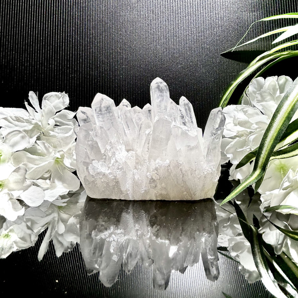 天然石インテリア　9.3cm 　ヒマラヤ水晶　クラスター　水晶　アイリス　原石　送料無料 2枚目の画像