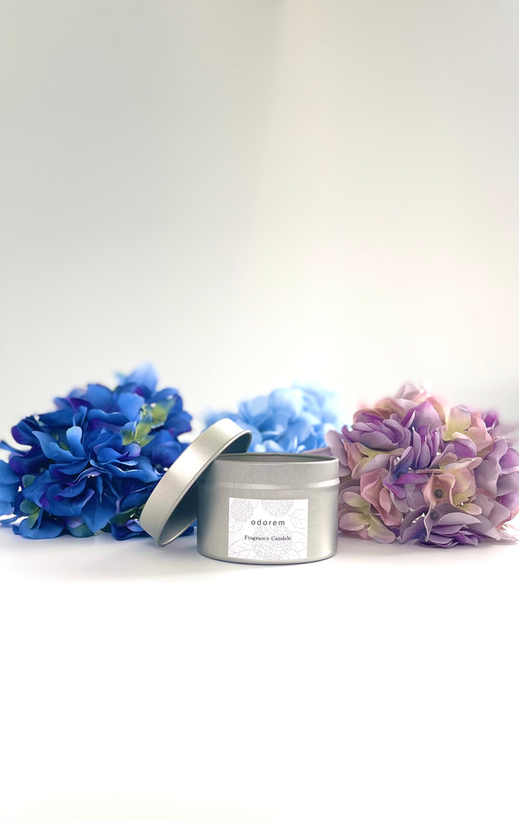 春 紫陽花のキャンドルホルダー HYDRANGEAー紫陽花－ FRAGRANCE CANDLE(ソイキャンドル) キャンドル
