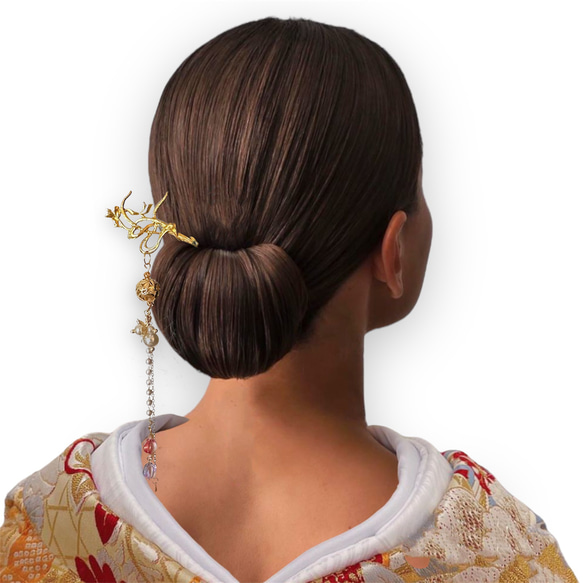 珍珠髮簪/新娘頭飾 第4張的照片