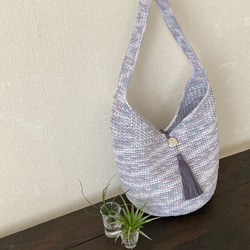 Shoulder Bag◇ purple mix ◇カゴバッグ 4枚目の画像