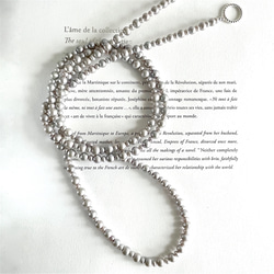 Outlet 超長2種淡水珍珠項鍊（126cm）銀（再次上架） 第4張的照片