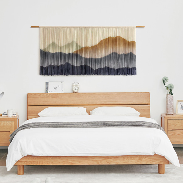 【受注製作】風景画 絵画 タペストリー 壁掛け 手作り アート 芸術 ウォールハンギング 新築祝い・新居祝い 家の装飾 cm 高さ 円幅 アート 90cm ロッドを使用した壁掛けタペストリーの実際の幅は 広くなります #寝室