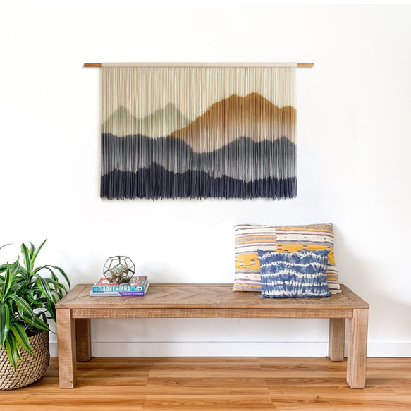 【受注製作】風景画 絵画 タペストリー 壁掛け 手作り アート 芸術 ウォールハンギング 新築祝い・新居祝い 家の装飾 cm 高さ 円幅 アート 90cm ロッドを使用した壁掛けタペストリーの実際の幅は 広くなります #寝室