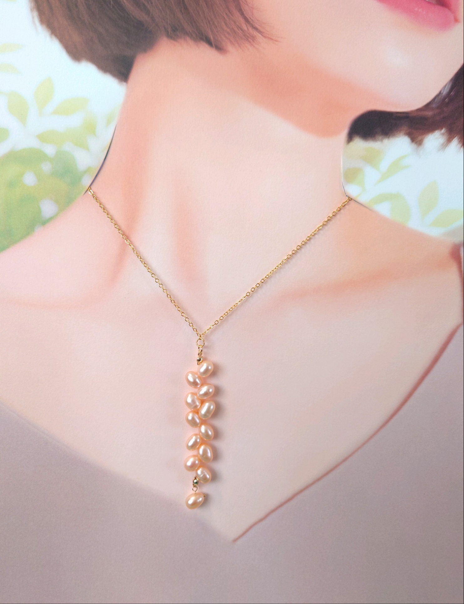 ☆2点セット☆14kgf☆一点物☆淡水パールネックレス＆ピアスセット