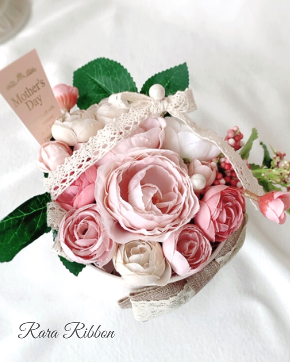 フラワーアレンジメント 母の日ギフト 造花 おしゃれ 可愛い　フラワーポット プレゼント インテリア 8枚目の画像