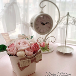 フラワーアレンジメント 母の日ギフト 造花 おしゃれ 可愛い　フラワーポット プレゼント インテリア 1枚目の画像