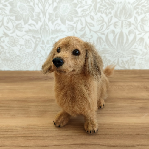 羊毛フェルト　ミニチュアダックス 羊毛フェルト HANMI FELT | How to make a miniature dachshund