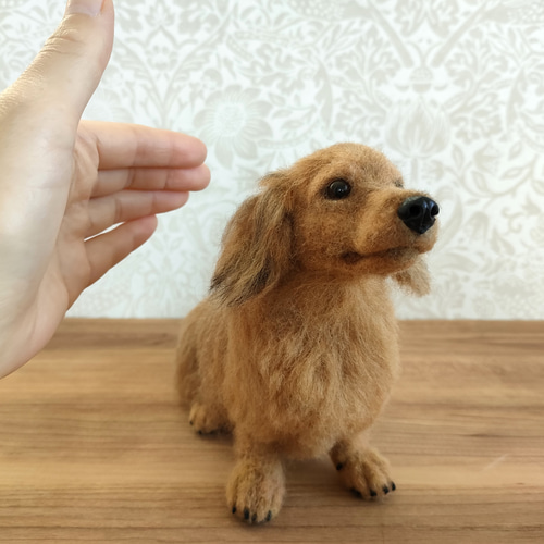 羊毛フェルト ミニチュアダックス 羊毛フェルト - その他