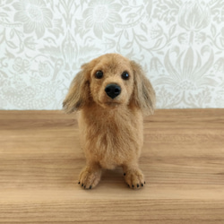 羊毛フェルト　ミニチュアダックス　おすわりBIGサイズ ミニチュアダックス／三色・おすわり】羊毛フェルトぬいぐるみ