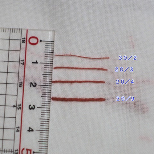 草木染め糸 手まり 刺し子 刺繍 梅 肌色 暁鼠 橡鼠 コットン 30/2 糸