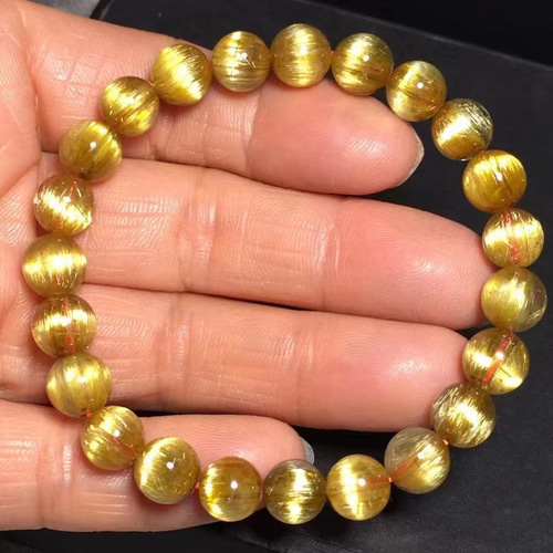 ⭐︎【天然】タイチンルチルクオーツ ブレスレット 8mm