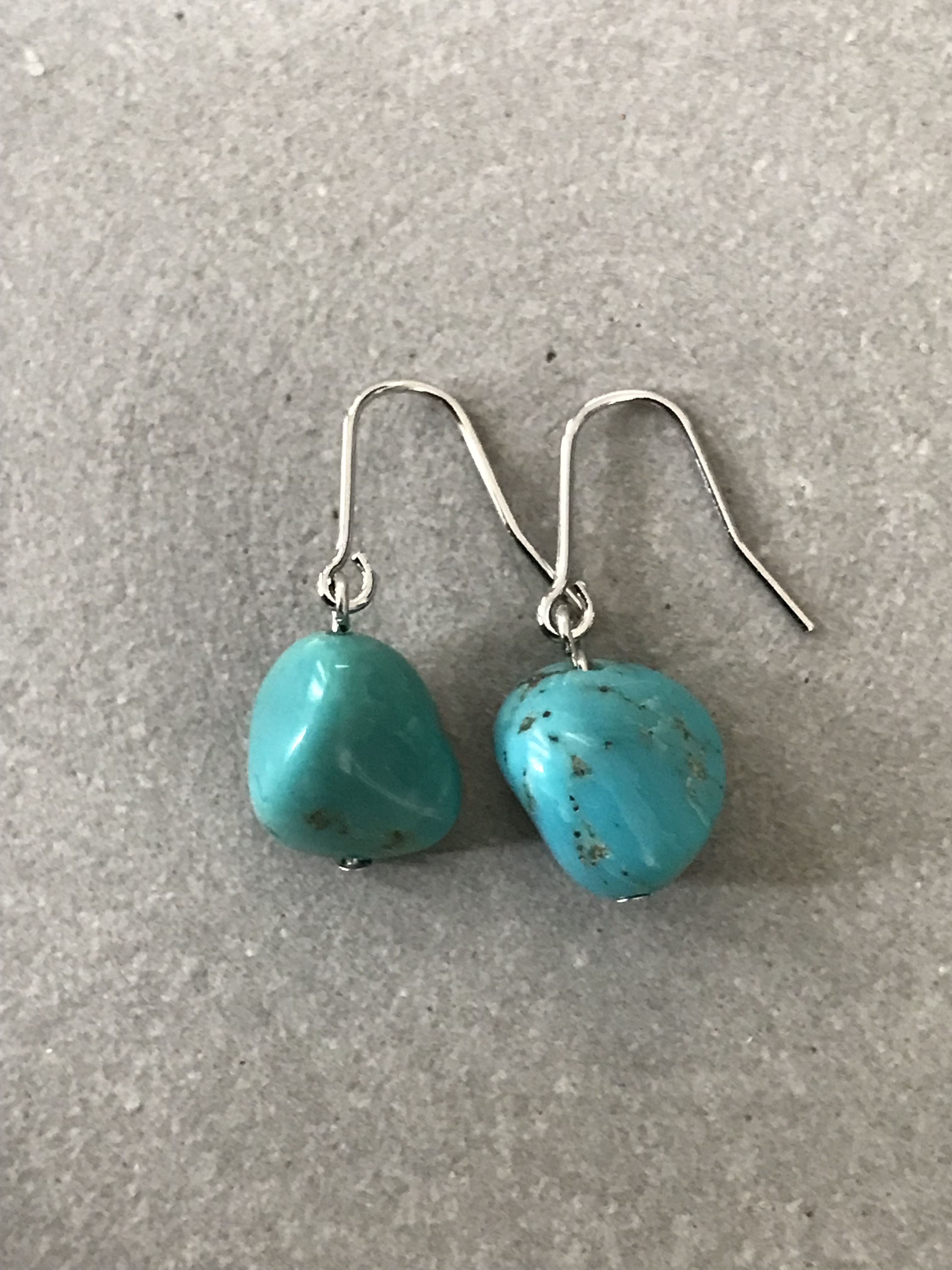 天然ターコイズ♚ピアス/ノンホールピアス