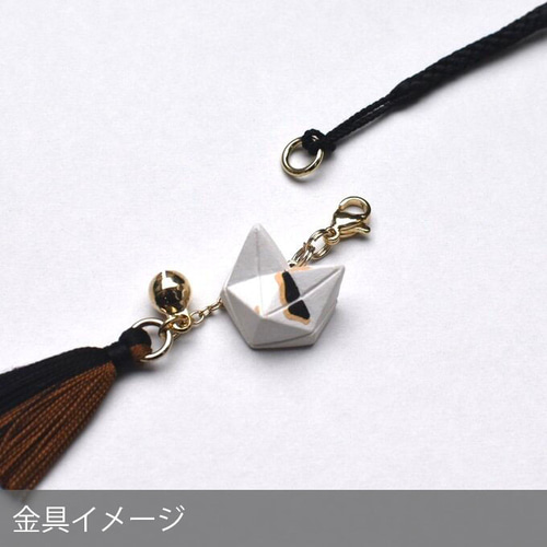 和風イヤリング　まめ。　玄弥　烏　煉　キーホルダー　ストラップ 折り紙 八咫烏(やたがらす)面 ストラップ【全2種】 キーホルダー