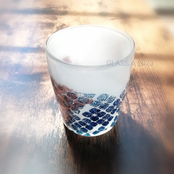 紫陽花グラス ロックグラス 4枚目の画像