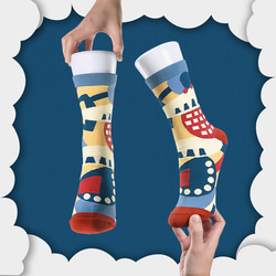 伐林 棉質中筒襪 - 襪子 - 鵝黃 第1張的照片
