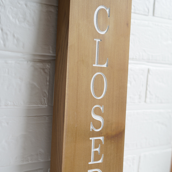 ホオの木の営業中・準備中看板（OPEN & CLOSED wooden sign） 4枚目の画像