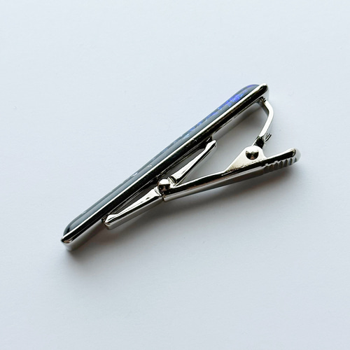 Galaxy 七宝焼のネクタイピン blue 箔ちらし七宝 タイピン