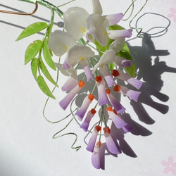 リアル藤の花のかんざし　 5枚目の画像