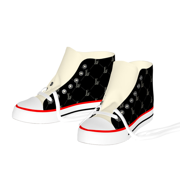 スニーカー ハイカット シューズ レディース 女性 S M L 花柄 フラワー  