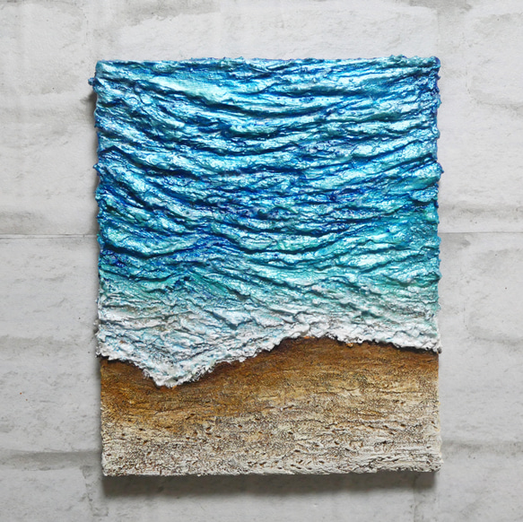 油絵 油彩 油彩画 絵 絵画 【海の砂浜】 9枚目の画像