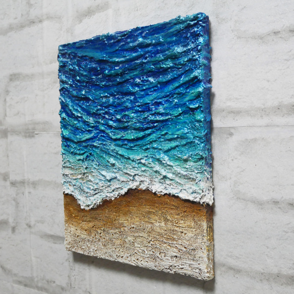油絵 油彩 油彩画 絵 絵画 【海の砂浜】 10枚目の画像